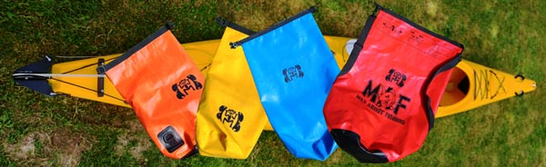 Drybags to keep your camera and clothes dry while kayaking 